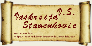 Vaskrsija Stamenković vizit kartica